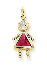 delightful teeny july birthstone charm for babies
